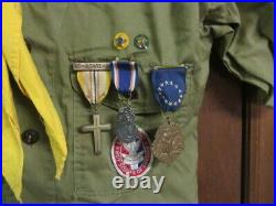 Levittown, Pa Boy Scout Shirt, Eagle Patch, Lodge 33 Flap, Trail Medals COV5