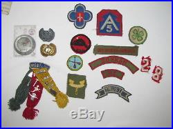 Lg Lot Vintage Boy and Cub Scout Weebelos Patches Pins Cards Neckerchiefs More