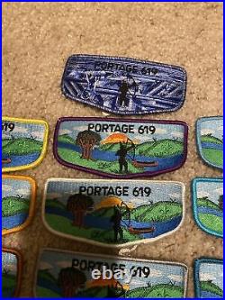 Lot Of 19 Portage 619 OA lodge Patch BSA Uncirculated color borders RARE