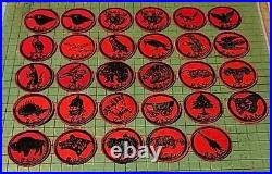 Lot Of 29 Vintage Bsa (boy Scouts Of America) 1950's Red & Black Patrol Patches