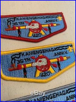 Lot Of 3! OA Boy Scout Patch-KANIENGEHAGA 35th Anniv Lodge 420 F Vigil Ordeal