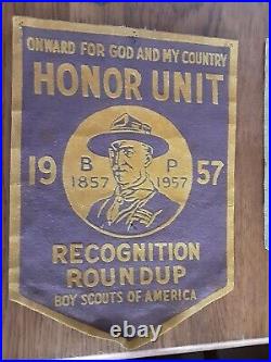 Lot Of 8 Boy Scouts BSA Vintage 1956 Felt Large Patch Honor Unit
