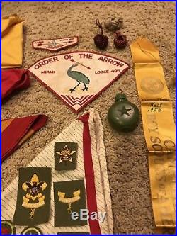 Lot Old Boy Scout Of America Items (Patches)! Patent 1911 Pins And Sterling