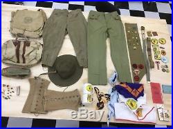 Lot Vintage BOY SCOUTS OF AMERICA 1940-1970s MERIT BADGES & CARDS Patches pants