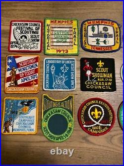 Lot of 18 Chickasaw Council Boy Scout Patches Memphis 60s 70S
