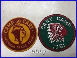 Lot of 2 Cary Camp Camp Patches Harrison Trails Council