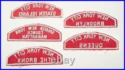 Lot of 5-1950-60's Boy Scouts BSA Red New York Area Council Shoulder Patches