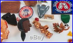 Lot of Vintage 60's Boy Scouts Patches, Badges, Pins, Neckerchiefs & Slides Etc