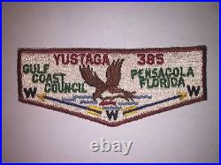 MAKE OFFER Yustaga Lodge 385 S3b Flap Patch Pensacola FL Gulf Coast Council OA