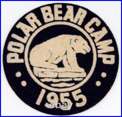 MINT Vintage 1955 Felt Polar Bear Camp Patch Boy Scouts BSA