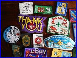 MIXED LOT of 60 VINTAGE 1980's 1990's BSA BOY SCOUTS CLOTH PATCHES / BADGES