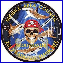 MOBILE AREA COUNCIL 2017 Jamboree OA 322 PIRATE SCOUTMASTER PATCH GUY HARVEY TUF
