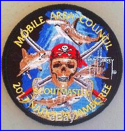 MOBILE AREA COUNCIL 2017 Jamboree OA 322 PIRATE SCOUTMASTER PATCH GUY HARVEY TUF