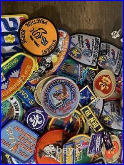 Mixed Lot 70+Vintage BSA Boy Scouts, Cub Scouts, Patches And Badges, Merit