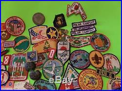 Mostly Boy Scout Patches Lot Some Misc Like Military & Scout Hat Belt Look