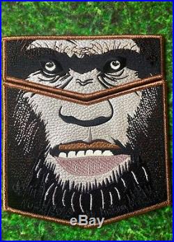 New! Bigfoot Oa Lodge 620 Bsa 2018 Noac 2-patch Leather Contingent 65 Made Glows