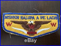 Nishkin Halupa A Pe Lachi Merged OA Lodge 489 Old Mint Scout FIRST Flap Patch