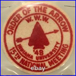 OA 1948 NOAC 48 Perfect Mint Rare FELT Round Patch You will want to buy this