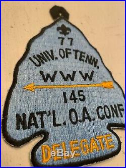 OA Boy Scout Patch-NACHENUM Lodge 145 WWW Univ Tenn National Conference Delegate