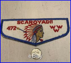 OA Boy Scout Patch- SCAROYADII Lodge 472 WWW F Flap