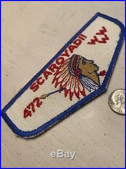 OA Boy Scout Patch- SCAROYADII Lodge 472 WWW F Flap