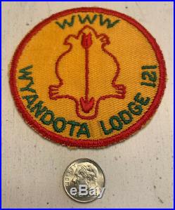 OA Boy Scout Patch- WYANDOTA Lodge 121 WWW R-1 Circle
