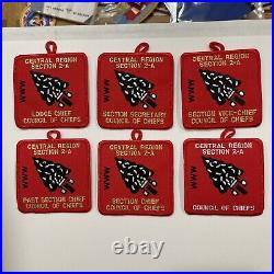 OA CENTRAL REGION SECTION 2-A set of leadership patches MINT WITH TABS