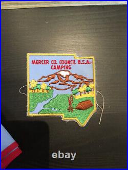 OA Hoh-Squs. Lodge 251 X1, chainstitch on felt + Mercer County Council patch