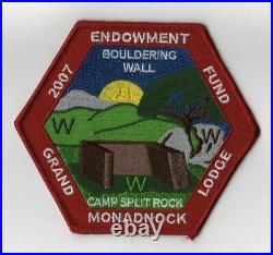 OA Lodge # 309 Grand Monadnock X-8 Endowment Back Patch (2007) Red Bdr Red inne