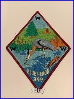 OA Lodge 349 Blue Heron 349C3b Rare Mint Patch