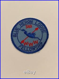 OA Lodge 349 Blue Heron 349eR1952 Rare Mint Round Patch