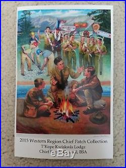 OA Lodge 502 T'Kope Kwiskwis 2015 Western Region Chief Flap Patch Set Boy Scout