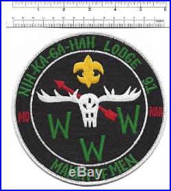OA Lodge 91 Nih-Ka-Ga-Hah J1 Jacket Patch Mo-Kan Council MO193