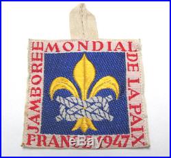 OFFICIAL 1947 6th WORLD JAMBOREE Patch Badge EXCELLENT Cond. France Boy Scout WJ
