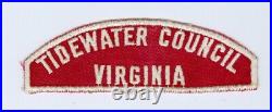 OLD Boy Scout Red & White Council Patch (RWS) Tidewater Council / Virginia