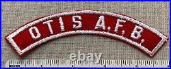 OTIS A. F. B. Air Force Base Boy Scout Red & White Military Strip PATCH RWS MBS