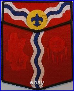 Oa Shawnee Lodge 51 Bsa Greater St Louis Council Flag 2022 Noac 2-patch Mint