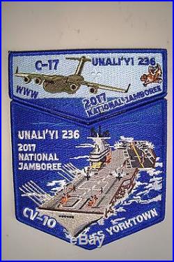 Oa Unali'yi 236 2-patch 2017 Jamboree Uss Yorktown Battleship Delegate Flap