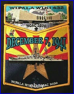 Oa Wipala Wiki Lodge 432 Noac 2020 Wwii Navy Uss Arizona 2-patch Only 75 Made