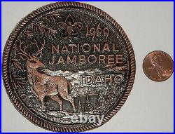 Old Bsa Boy Scout Oa National Jamboree Idaho 1969 Leather Pocket Patch 3 Deer
