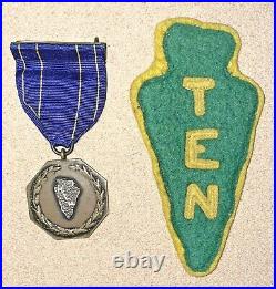 Old Bsa Boy Scouts Order Of The Arrow T E N Medal & Felt T E N Patch