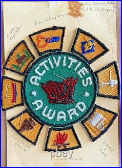 Old Bsa Boy Scouts Patch Grouping Piasa Bird Council, Camp, Activities Award