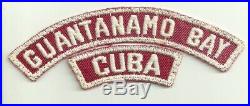 Old Rare Guantanamo Bay CUBA RWS Community Strip BSA Patch GTMO U. S. Navy Base