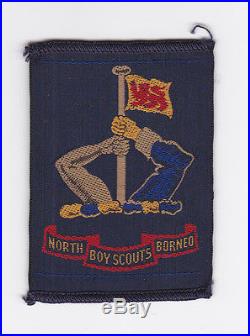 Old Scouts Of North Borneo Scout National Emblem Patch Ext+++ Very Scare