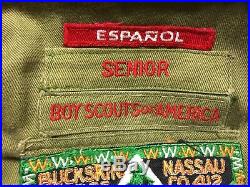 Older Long Island, NY Boy Scout uniform shirt with Life rank and patches OA