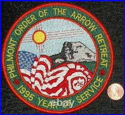 Order Of Arrow Oa Bsa Philmont Scout Ranch Nm 1995 Service Pocket Patch 5 Rare