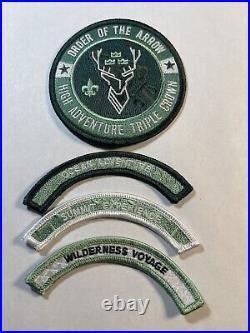 Order Of The Arrow High Adventure Triple Crown OA Boy Scout Rockers Patch BSA
