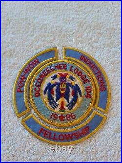 Order of the Arrow Occoneechee Lodge 104 1986 Event Patch Set PP OA / BSA