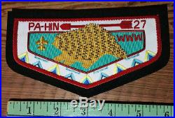 Pa-Hin Lodge 27 Bullion Patch OA Flap SAMPLE, Early 2000s, 1 of 2