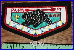 Pa-Hin Lodge 27 Bullion Patch OA Flap SAMPLE, Early 2000s, 2 of 2